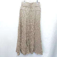 ◇ ◎ ●未使用● clear クリア 千鳥格子 キレイめ ロング丈 フレア スカート サイズF ブラウン系 レディース E  【1407180032699】のサムネイル