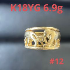 18Kリング、指輪。パンサー。豹。 6.6g。12号位。サファイア 