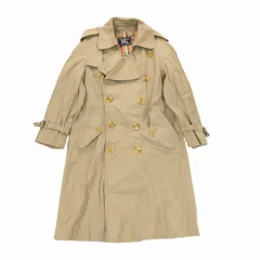 Vintage Burberrys バーバリーズ 英国製 ノバチェック柄 トレンチコート ジャケット ロング丈 コットン ベージュ メンズ 【中古】