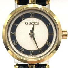 【大人の手元に馴染むGUCCIレディース時計】グッチ シェリーライン 2040L ブラック ゴールド ラウンドケース ローマ数字 クロコダイル革 クォーツ スイス製 ビンテージ シンプル 上品 グッチ腕時計 レデイ―ス 腕時計 当店基準真贋確認済