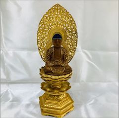 五輪塔（海宇工芸製、桧、金泥文字入、総高15cm、内部収納有り