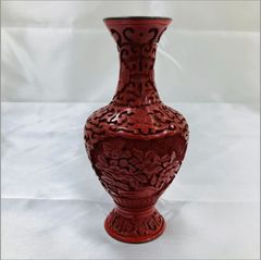 堆朱 花瓶 花器 中国美術 - メルカリ