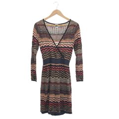 MISSONI 半袖 ニットワンピース マルチカラー - メルカリ