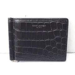 Ft643402 サンローラン 二つ折り財布 マネークリップ 378005 1000 ブラック メンズ SAINT LAURENT 中古のサムネイル