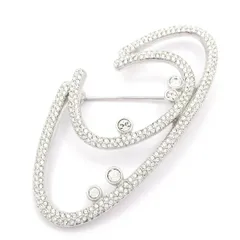 SWAROVSKI(スワロフスキー) ブローチ美品  - シルバー