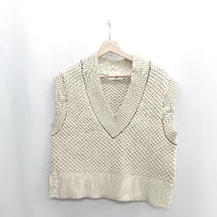 ◇ ⊇ Simplicite シンプリシテェ ストレッチニット ノースリーブ ベスト サイズM アイボリー レディース E  【1409240049173】のサムネイル