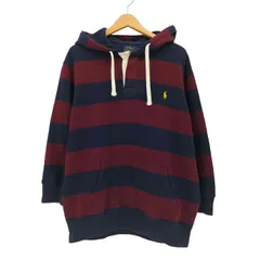 ポロラルフローレン POLO RALPH LAUREN ポニー 刺繍 ボーダー ラガー シャツ パーカー メンズ import：L 