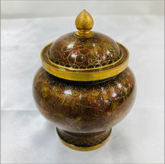 古伊万里 金彩色絵六角壺 蓋付 桜石榴絵 花瓶 壺 - メルカリ