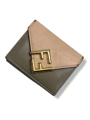 FENDI /フェンディ/ FFダイヤモンド /8M0480/三つ折り/コンパクトウォレット/ピンク/レディース/FC3358