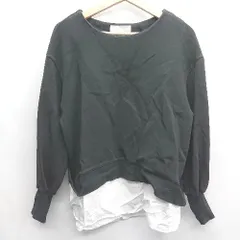 ◇ ⊇ Audrey and John Wad オードリーアンドジョンワッド 綿混合 長袖 トレーナー サイズF ブラック系 レディース E  【1409240061809】のサムネイル