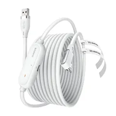 AMVR Linkケーブル 5m 急速充電Compatible with Quest3S/Quest3/Quest 2/Pico 4/Pico 4 Ultra L字型リンクケーブル, USB 3.0 から Type C コードゲームPC/St ce41a94e