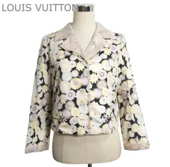 美品 LOUIS VUITTON  ルイヴィトン ジャケット テーラードジャケット ビジュー ラインストーン シングル 5B 2WAY チュール 花柄 総柄 RW061A WIJA09CS2 マルチカラー サイズ34 レディースのサムネイル