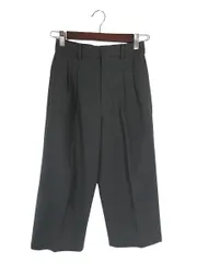 ユニクロ UNIQLO ワイド スラックス パンツ タック ゴムウエスト 無地 グレー サイズXS QQQ