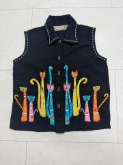 アルベロベロ☆デニムシャツ 半袖 ビーズ刺繍 2401 - メルカリ