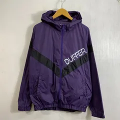 The DUFFER of ST.GEORGE ナイロン ジップアップ ジャケット フーディー V字 切替 パープル系 M E347のサムネイル
