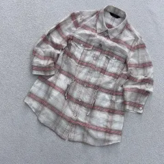 91-160 DAKS レディース チェックパターン ヴィンテージ シャツ 0512Y