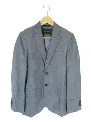バナナリパブリック BANANA REPUBLIC テーラード ジャケット 長袖 シングルブレスト ボタン 無地 グレー サイズ34 QQQ
