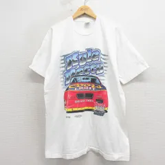 XL/古着 フルーツオブザルーム 半袖 ビンテージ Tシャツ メンズ 90年代 90s レーシングカー 大きいサイズ ロング丈 コットン クルーネック USA製 白【spe】 26apr18