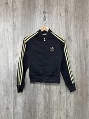 adidas アディダス サイドライン トラック ジャケット sizeS/黒×ゴールド ■◇ レディースのサムネイル