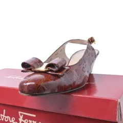 Salvatore Ferragamo TESDAY 型押し レザー パンプス