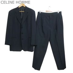 豪華5点セット✨90sCELINE春夏ダブルブレストスーツ+ネクタイ3本グレー