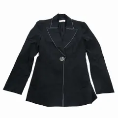 EMPORIO ARMANI エンポリオアルマーニ V3G01T V3002 ピークドラペル ジャケット ステッチ ブラック 42 L レディース 【中古】のサムネイル