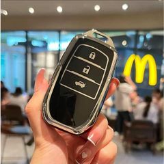 Toyota Smart Key Case TPU Key Cover Black 3 Buttons Harrier Prius 60 Series
