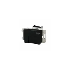 神保電器 PANDUIT 埋込モジュラジャック 8極8心用 Cat6A対応 LAN文字入 ソフトブラック JEC-BN-LW6AL-SBのサムネイル
