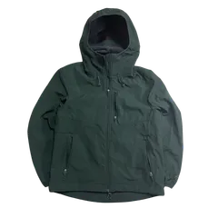 ZARA dnwr ソフトシェルジャケット フーディー 防寒 撥水 深緑 S Y2kのサムネイル