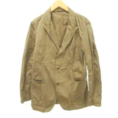 グリーンレーベルリラクシング ユナイテッドアローズ green label relaxing ジャケット 上着 ポケット 無地 厚手 Mサイズ カーキ ■GY61