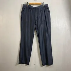 HUGO BOSS ヒューゴボス スラックス 2タック パンツ ピンストライプ 総柄 古着 ネイビー系 E349のサムネイル