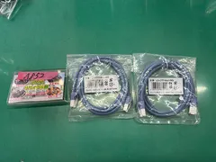 ELECOM（エレコム）　Laneed　LANケーブル　1m　カテゴリ5E　2個まとめて　爪折れ防止機能付　LD-CTT/BU1/RS（022）　未使用（パッケージ汚れあり）のサムネイル