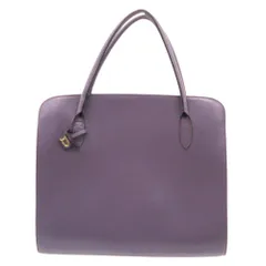 DELVAUX デルヴォー バッグ ハンドバッグ トートバッグ レザー セピア パープル 紫 チャーム付き カバン 鞄 レディース 【中古】のサムネイル