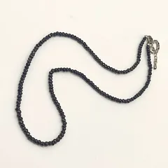 【美品】ヴェルヴェットラウンジ　ブラックスピネルネックレス　SILVER　シルバー925　8.7gのサムネイル