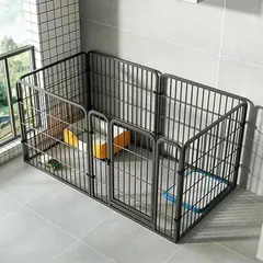 ペットサークル 室内 犬 ゲージ 小型犬 ペットゲージ 中型犬 ペットサークル 室内 犬 サークル ペットフェンス ペットケージ 犬 ゲージ 小型犬および中型犬用 スチール製 室内外兼用 DIY 接続式 簡単組み立て 工具不要 犬 黒 120cm*60cm 0のサムネイル