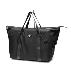 プラダ / PRADA　ナイロンx サフィアーノレザー ダッフルバッグ / ボストンバッグ　2VC796　ナイロン/レザー　ブラック 【中古】のサムネイル
