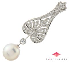 新品同様♡MIKIMOTO♡ミキモト♡絶品アコヤ8.3㎜♡k18ダイヤペンダント 