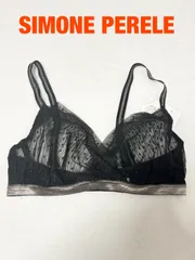 【新品】SIMONE PERELE　シモーヌぺレール　BIF-320 ブラジャー　95D　ブラック　部分ラメ入り　透け感あり　上品　綺麗め　送料込み　6467315のサムネイル