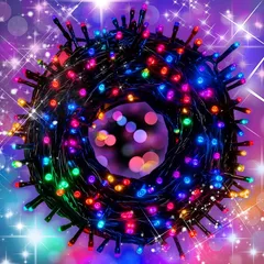 AKIRARI イルミネーション ストリングライト ライト クリスマスライト ハロウィン LED 100球 10m コントローラ付 コンセント式 メモリ記憶 屋内用 8点灯パターン 看板点灯 明るい ガーデンライト クリスマスツリー おしゃれ 室内 自宅  1