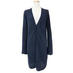 S Max Mara エス マックスマーラ カーディガン ネイビー 紺 サイズ:M リネン ロングカーディガン Vネック ニット ラグランスリーブ トップス【レディース】