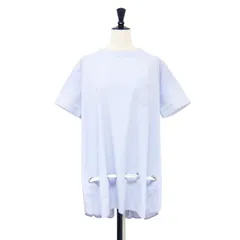 Sacai サカイ ブラウス ライトブルー サイズ:表記なし / ハトメ リボン ショートスリーブ ブラウス / 半袖 クルーネック はしごレース / トップス カットソー シャツ【レディース】【中古】のサムネイル
