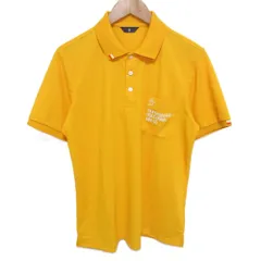 未使用 25SS Munsingwear マンシングウェア サンスクリーンNIRフィラシス鹿の子半袖ポロシャツ カットソー ゴルフウェア L イエロー メンズ 古着 中古 USED