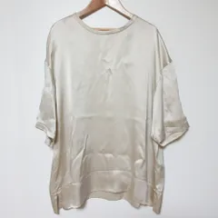 美品 Chaos カオス シルクフィブリルTシャツ 半袖 カットソー Fサイズ ベージュ  レディース 古着 中古 USEDのサムネイル
