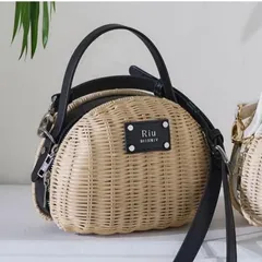 新品未使用品 Riu Oval basket bag Riu かごバッグ　オーバルバスケットバッグ