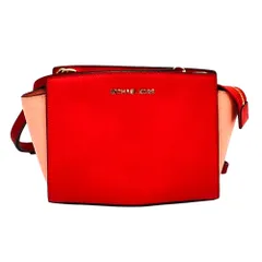 良品 MICHAEL MICHAEL KORS マイケルマイケルコース ショルダーバッグ レッド ピンク レディース 古着 中古 USED