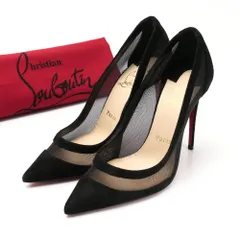 ■美品■2022年製■Christian Louboutin クリスチャンルブタン Galativi 100 pumps パンプス サイズ36 メッシュ スエード ポインテッドトゥ ハイヒール ブランド古着【中古】20260515/RA9023