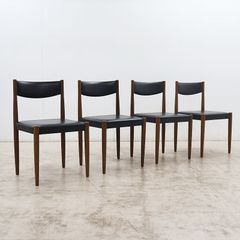 展示品 平田椅子製作所 ウォールナット ダイニングチェア 4脚セット