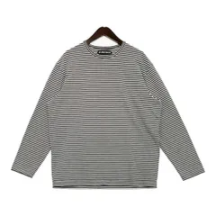 AUBERGE オーベルジュ KURTY ミジンボーダー カットソー 長袖 ロンT Tシャツ メンズ サイズ42 ホワイト ブラック トップス DM19073■のサムネイル