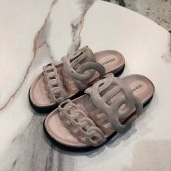 エルメス✨ヒョウ柄フラットサンダル 袋2枚付き - メルカリ