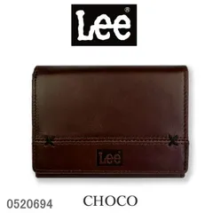 チョコブラウン Lee リー クロス 0694 二折 財布 牛革 本革 ボンデットレザー ワックスコードのサムネイル
